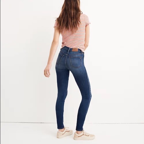 Madewell 10" High-Rise Skinny Jeans in Danny Wash: TENCEL™ Denim Edition Size 26 - Picture 2 of 11